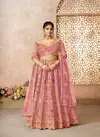 Kf 31 Pink Banarasi Silk Embroidered Lahenga For Wedding Wholesalers In Delhi

